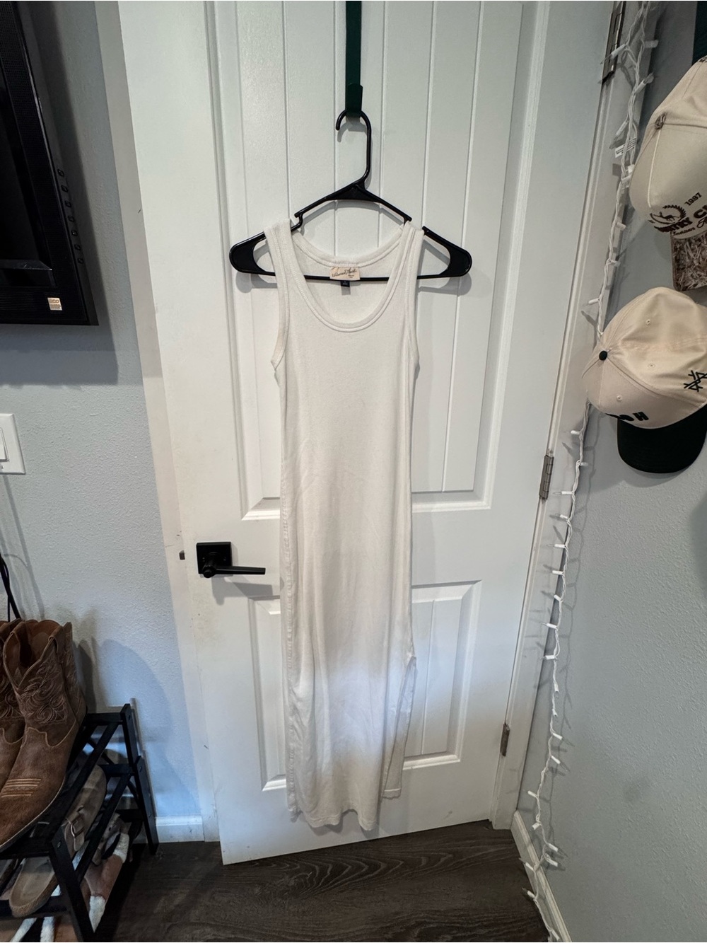 Universal Thread White Tank Maxi Dress - Sleeveless Scoop Neck